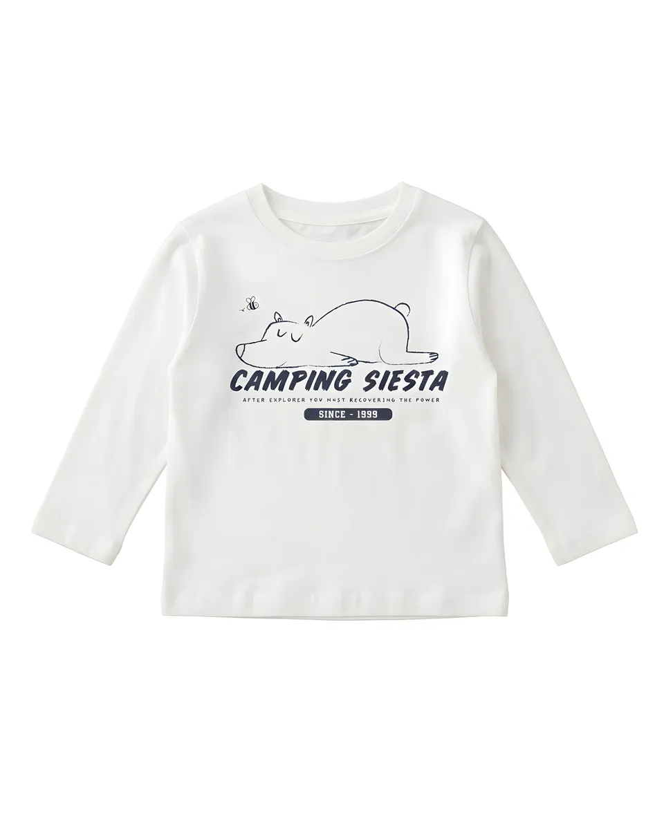 TucTuc Magliette Maglia Bambino Bianca Orso Cotone
