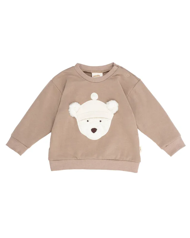 Woolly Organic Embroidered Sweater felpa neonato cotone bio