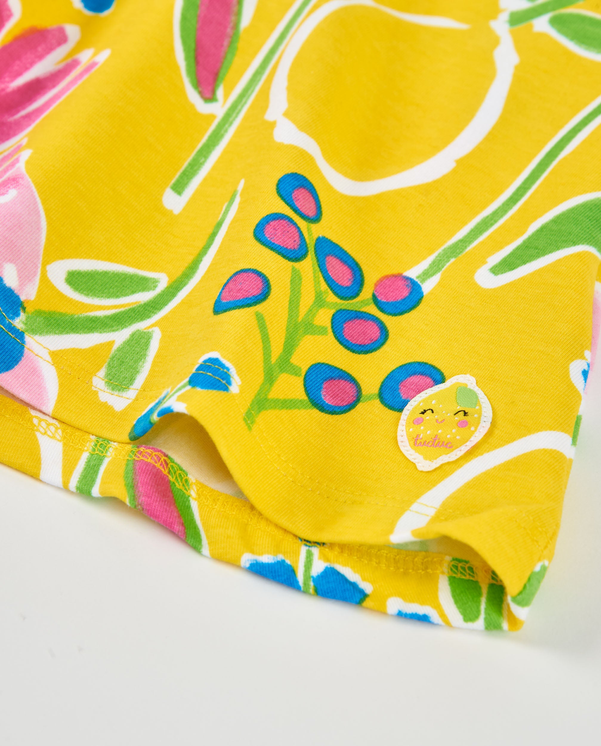 TucTuc Vestiti Vestito Bambina Cotone Giallo Fiori