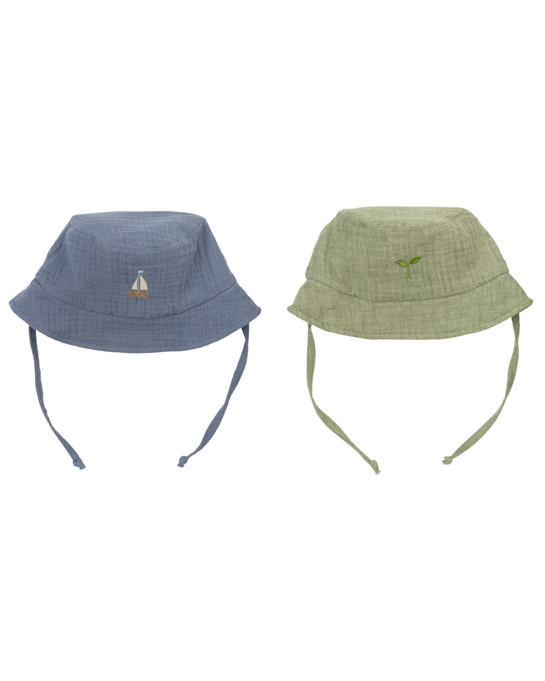 Woolly Organic Bucket Hat cappello neonato mussola barca