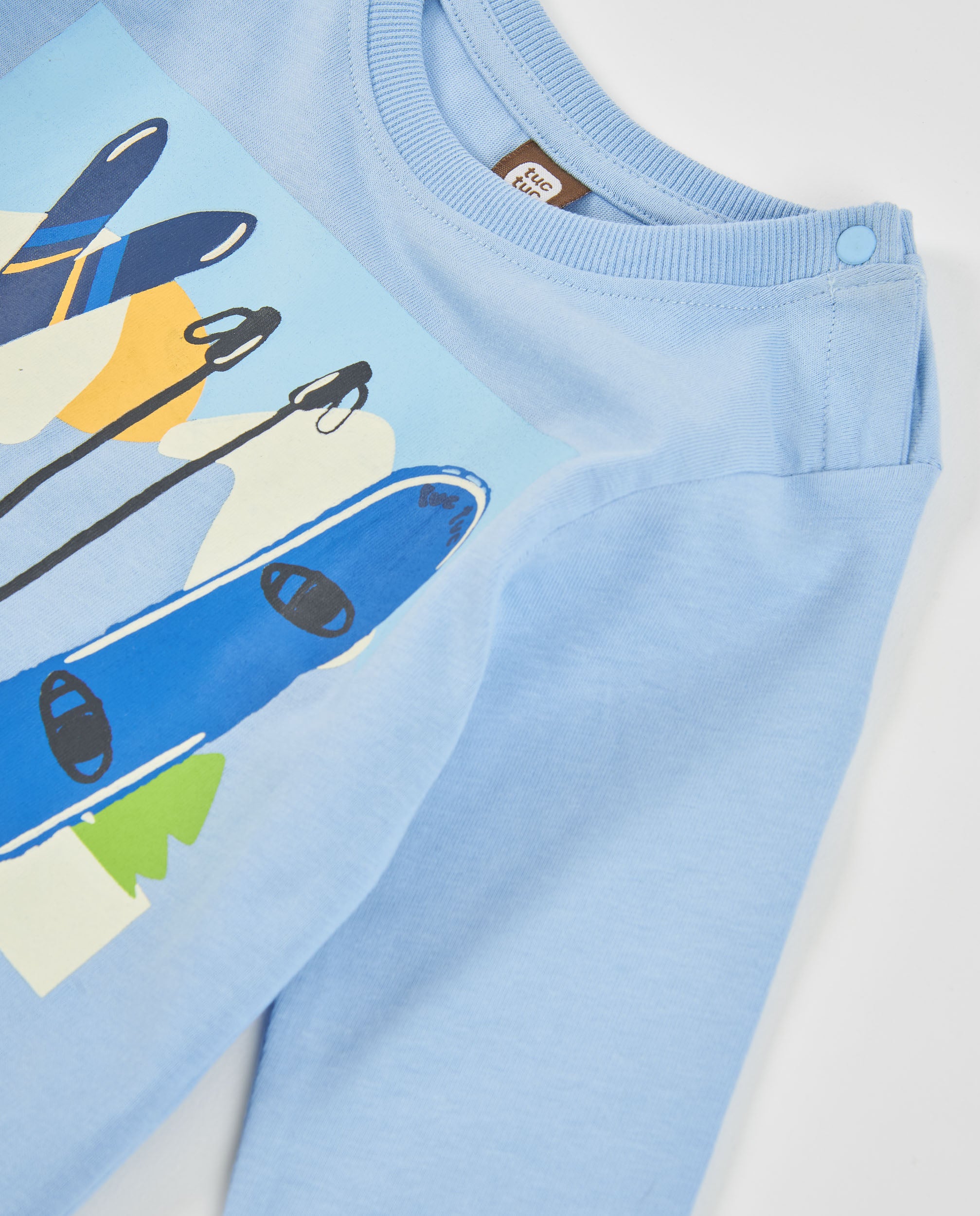 TucTuc Magliette maglia bambino azzurro sci maniche lunghe 2A
