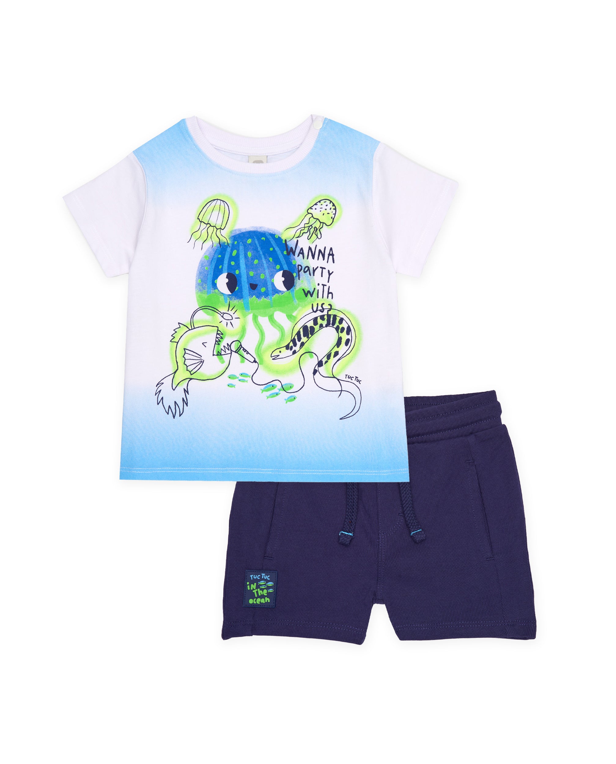 TucTuc Completi completo blu bambino maglia + shorts