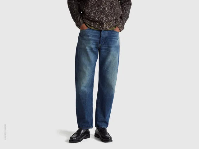 United Colors of Benetton jeans tapered 5 tasche taglia 32 cotone