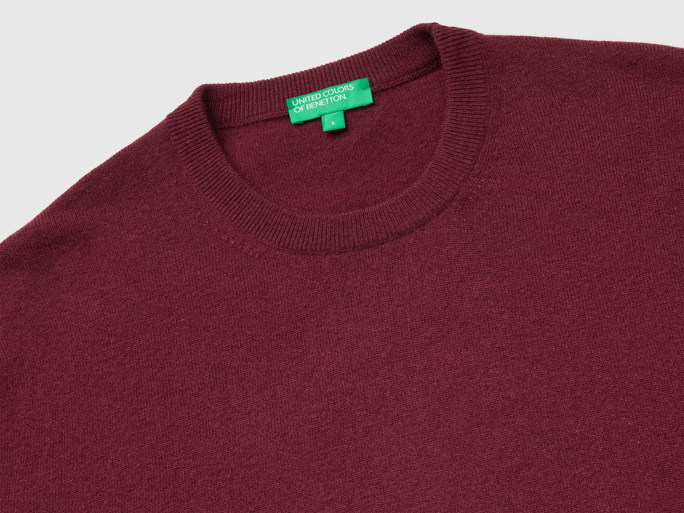 United Colors of Benetton Sweaters maglione lana merino bordeaux