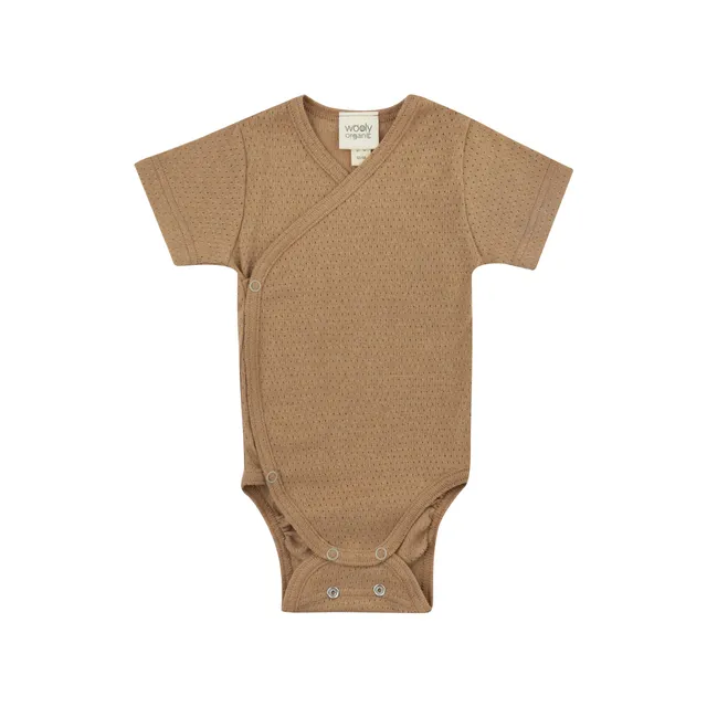 Woolly Organic Noos Body Manica Corta Incrociato Cotone Bio