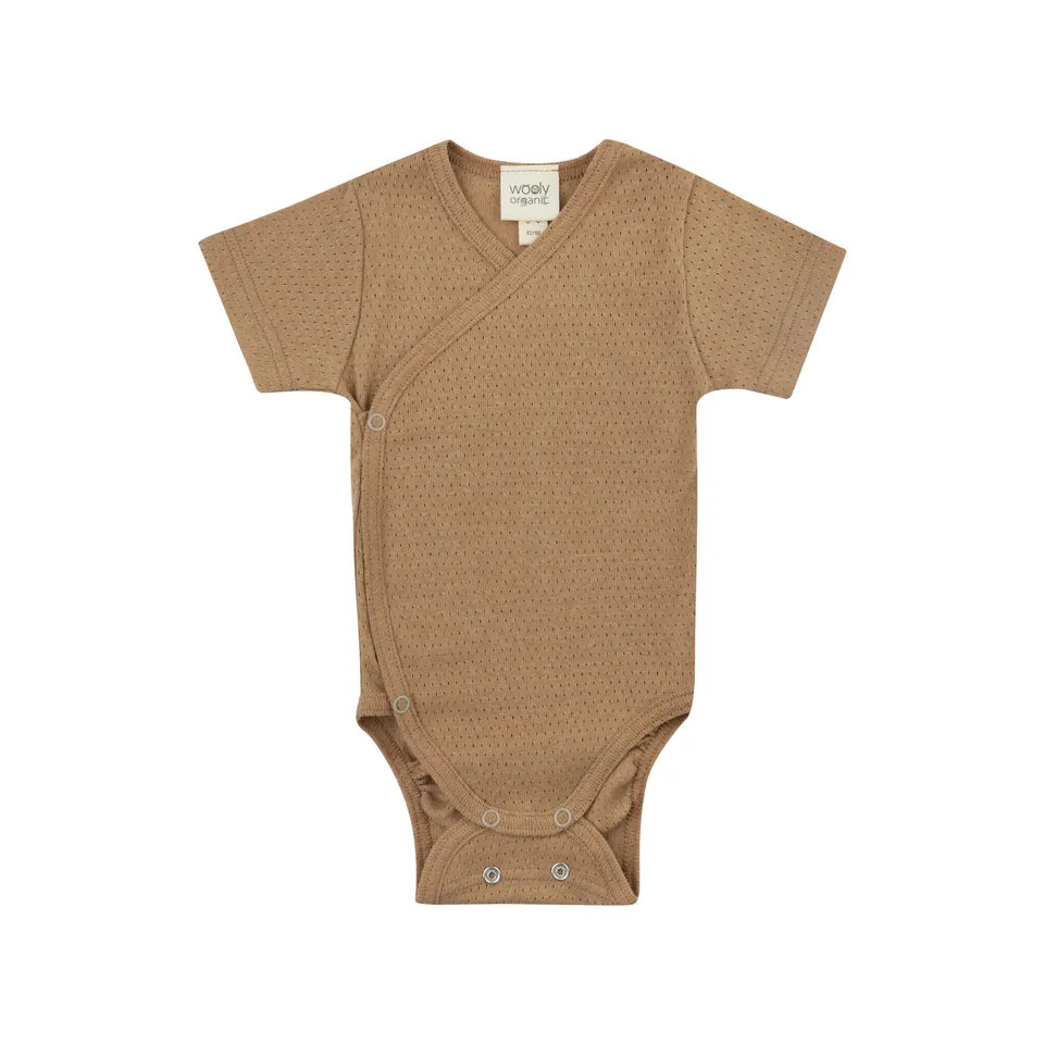 Woolly Organic Noos Body Manica Corta Incrociato Cotone Bio
