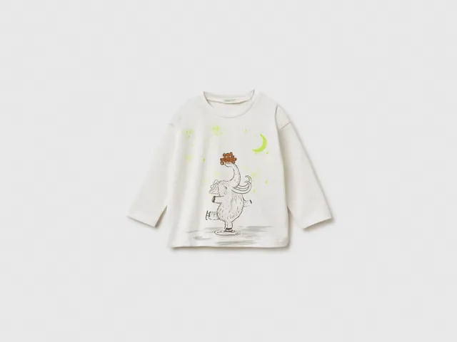 United Colors of Benetton maglietta neonato taglia 68 cotone bio stampa