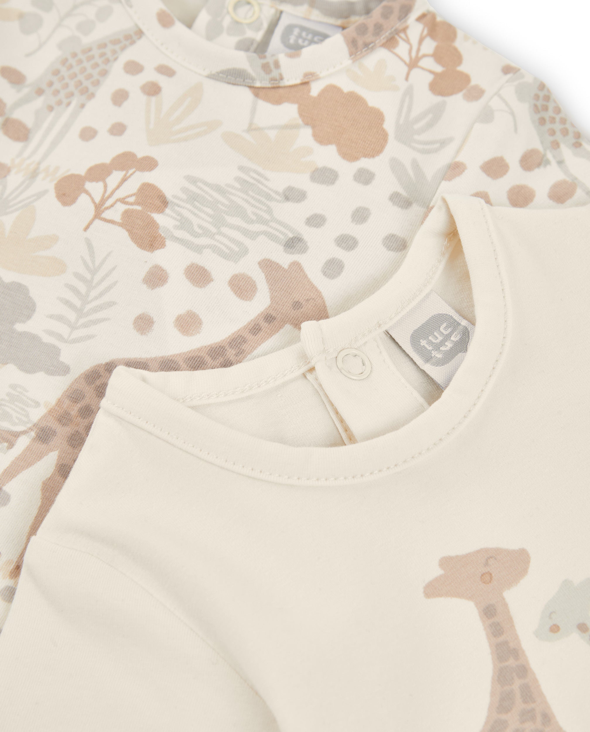 TucTuc Puericultura 2 body neonato beige giraffe