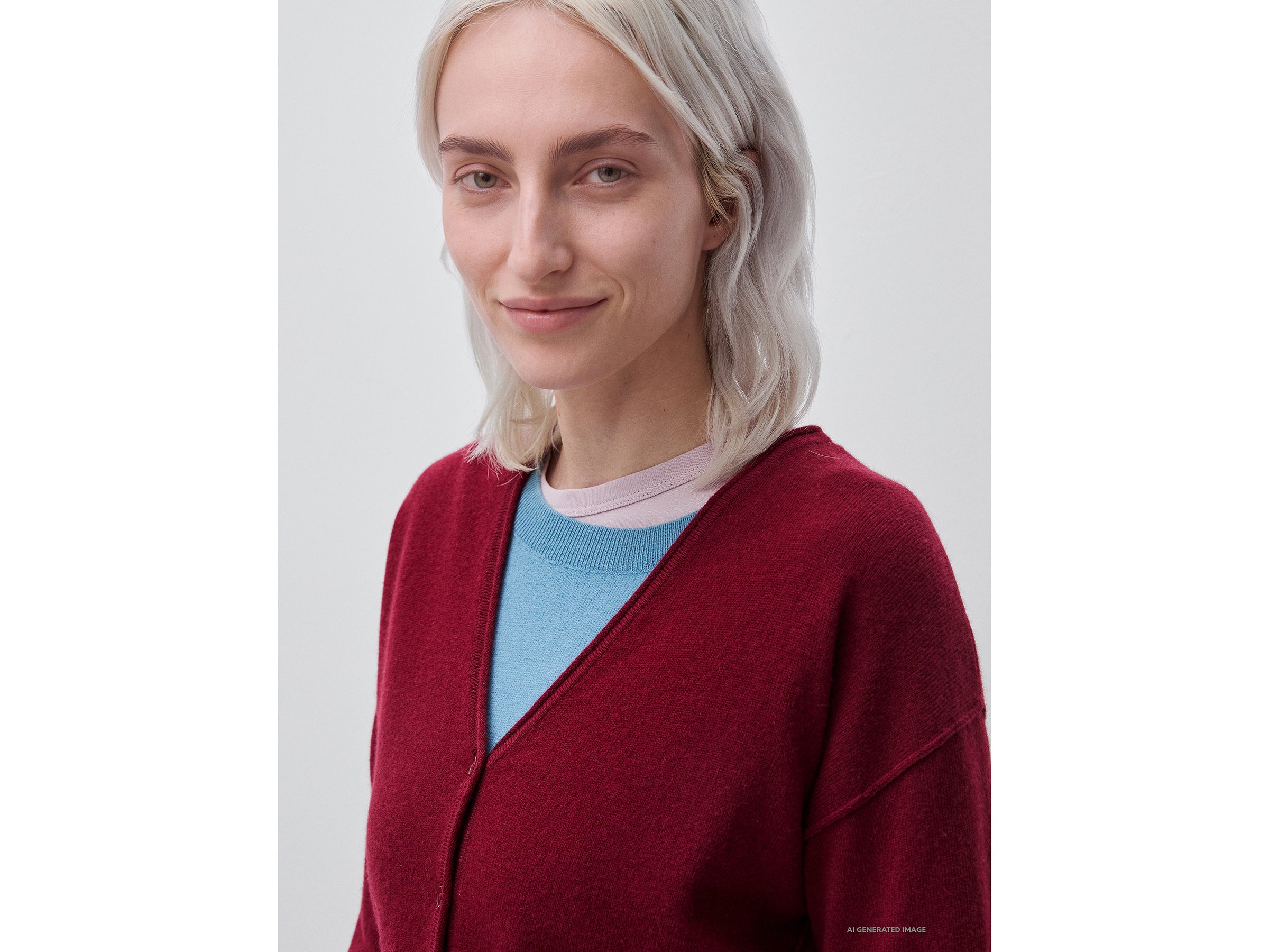 United Colors of Benetton cardigan lana e cashmere scollo a V