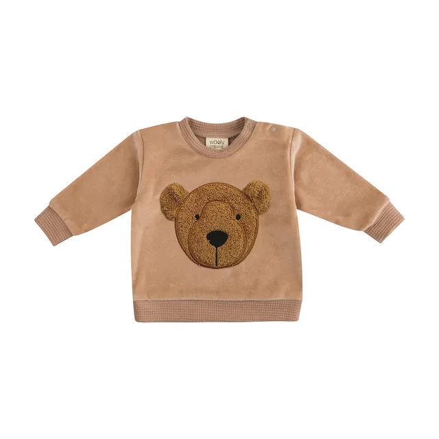 Woolly Organic Sweater Maglione Neonato Ricamato Cotone