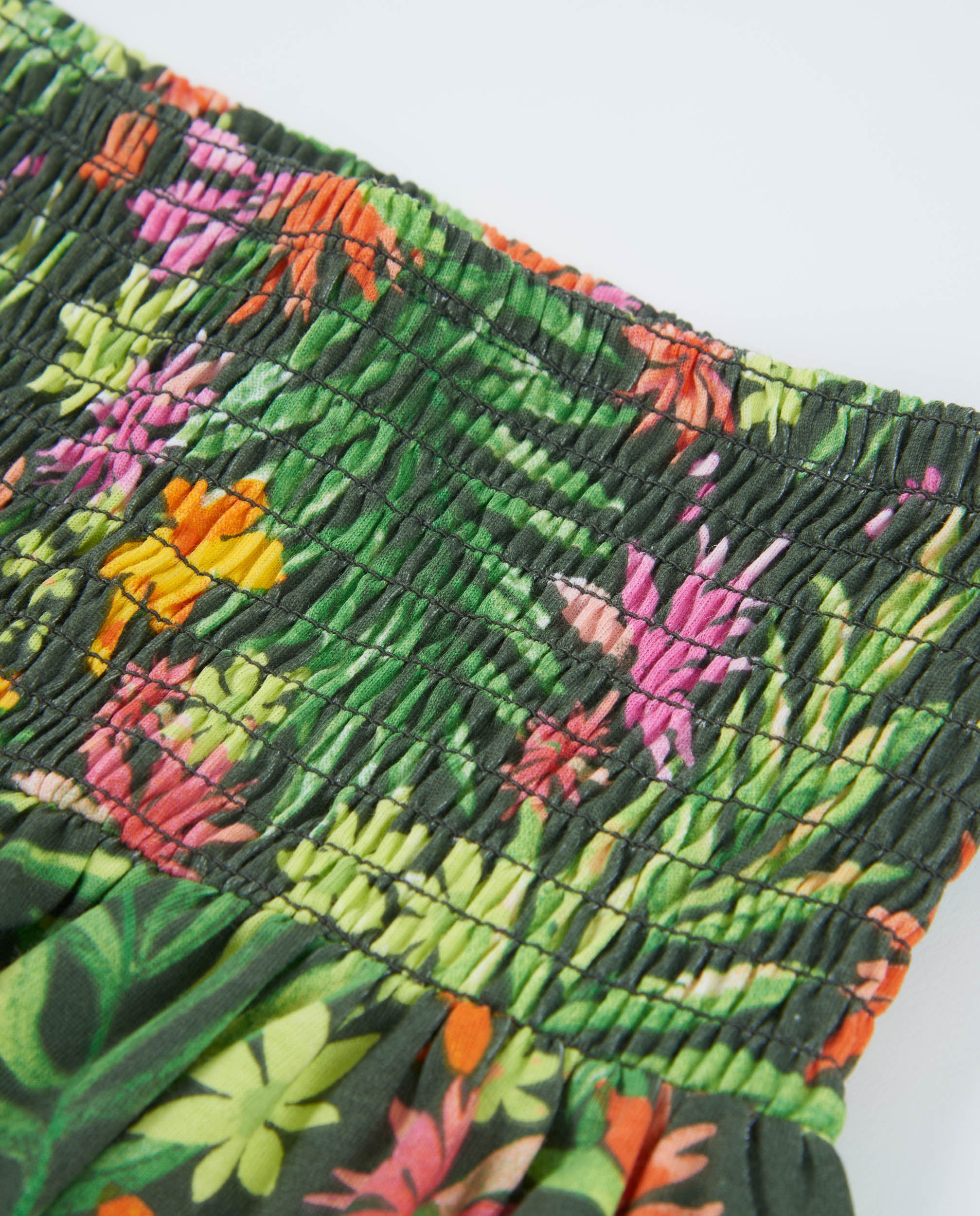 TucTuc Gonne Bambina Verde in Maglia Floreale