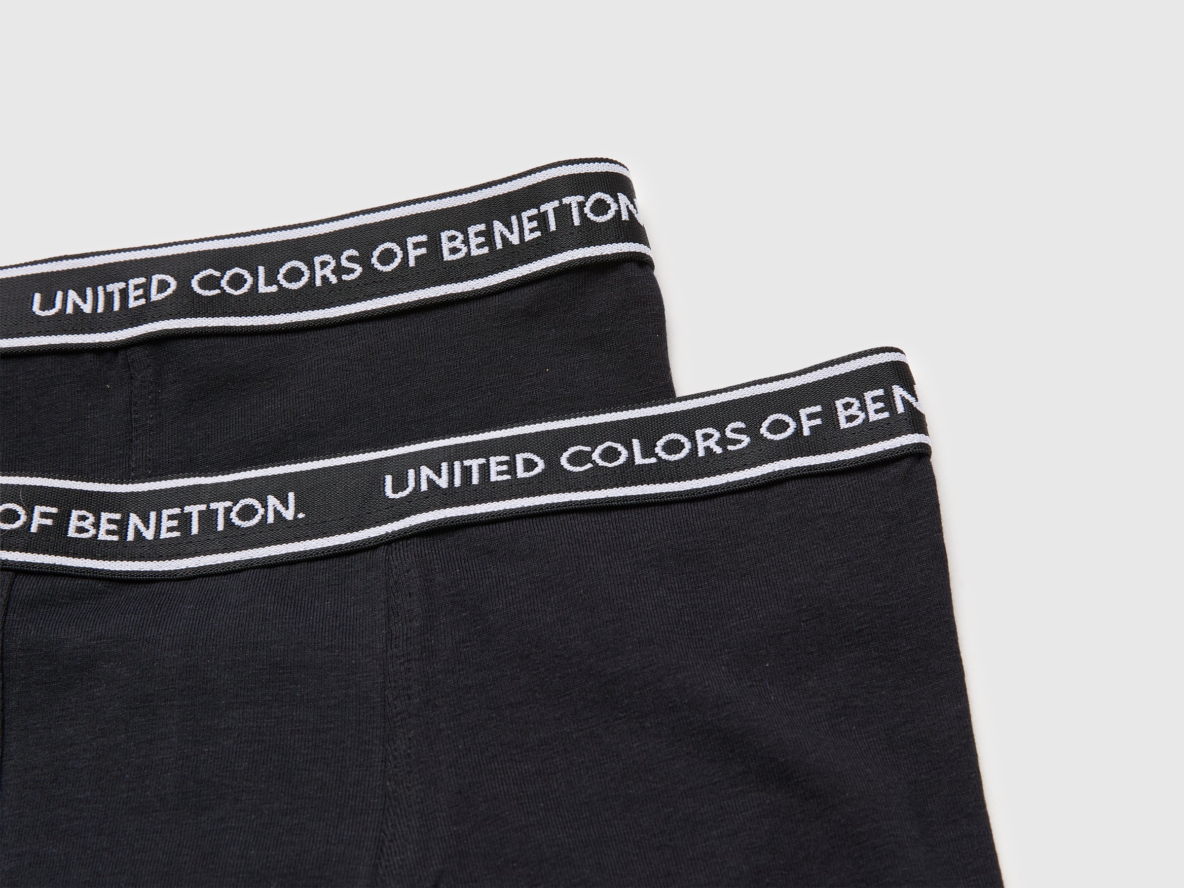 United Colors of Benetton Underwear Boxer Bimbo Nero Cotone 2 Pezzi