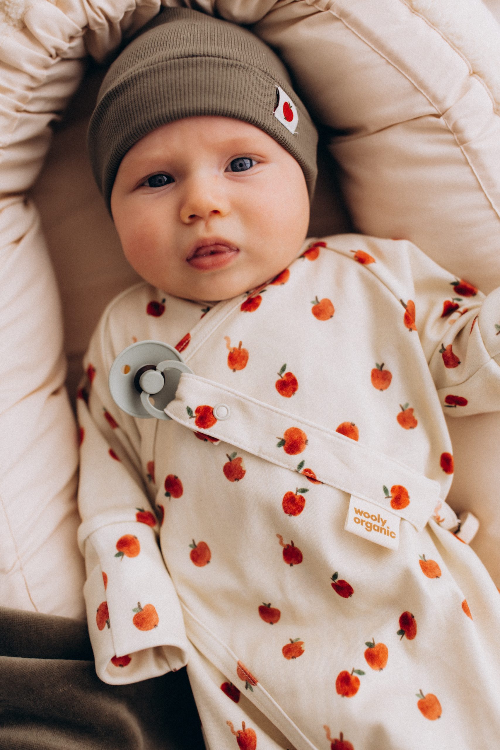 Woolly Organic Pacifier Clip AW26 catenella ciuccio Nordic Flora