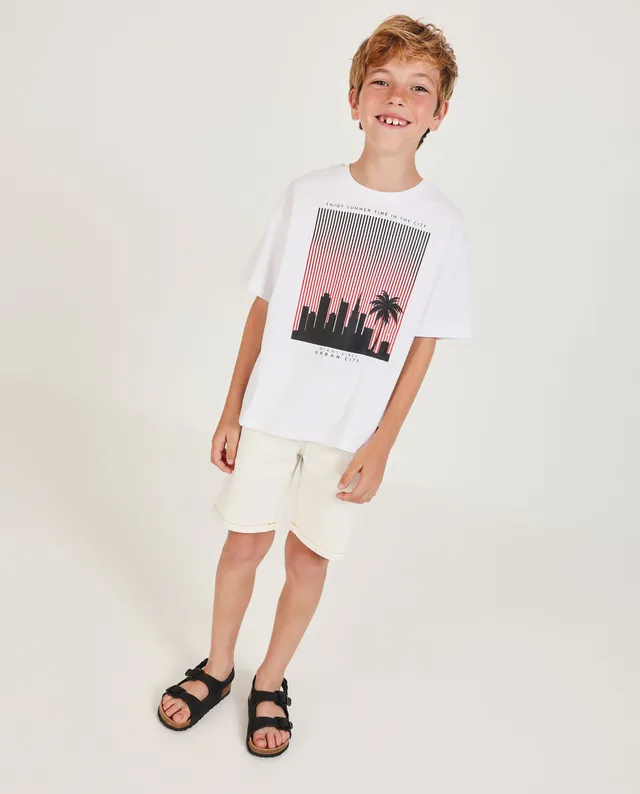 TucTuc Bermuda Bermuda bambino bianco tasche uso quotidiano