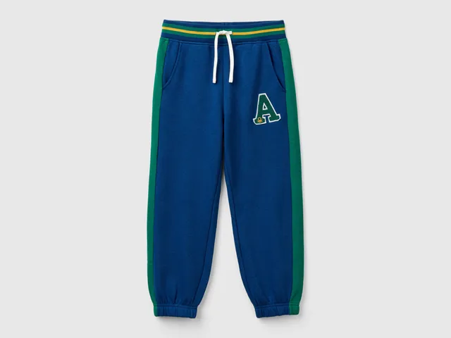 United Colors of Benetton Sweatshirts Pantaloni Tuta Righe Cotone M