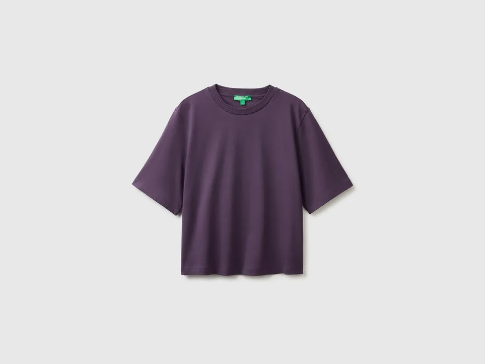 United Colors of Benetton T-Shirt Cotone Boxy Fit Manica Corta