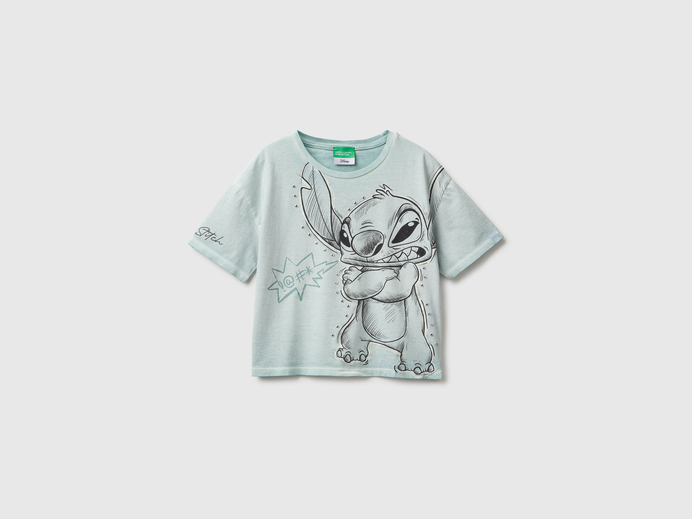 United Colors of Benetton T-Shirts Cropped t-shirt Lilo Stitch cotone M
