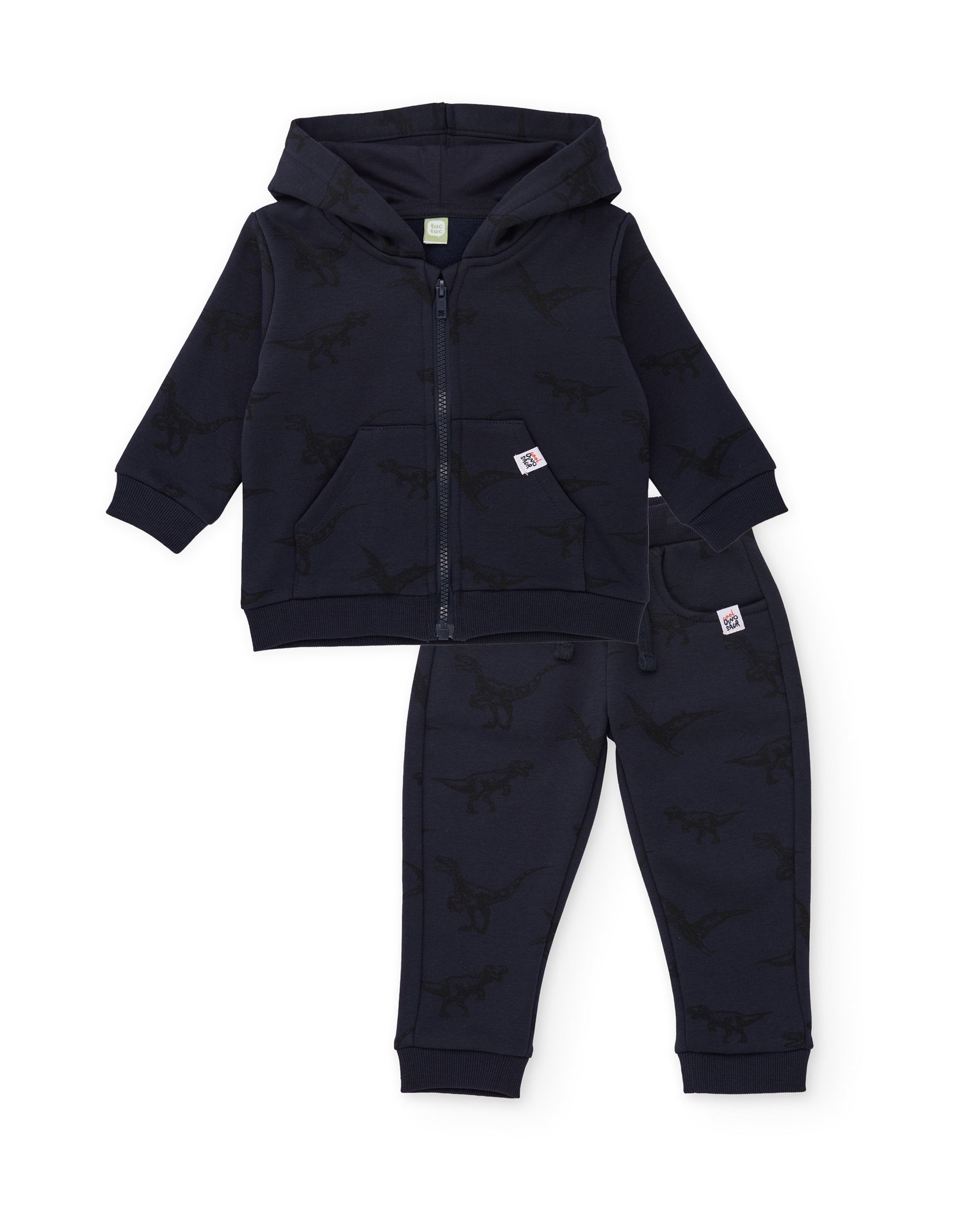 TucTuc Completi blu tuta bambino 4A felpa dinosauri
