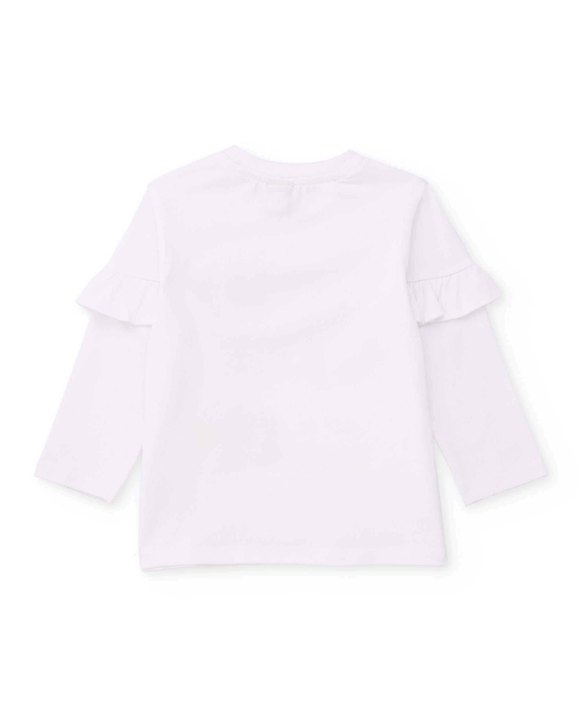TucTuc Magliette T-Shirt Bambina Bianco Pesci Rilievo