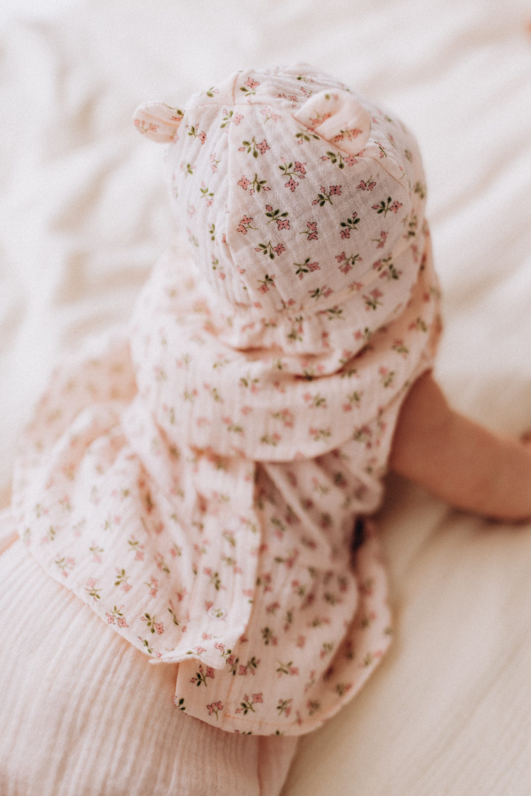 Woolly Organic Baby Hats Teddy Ears cappello mussola sole