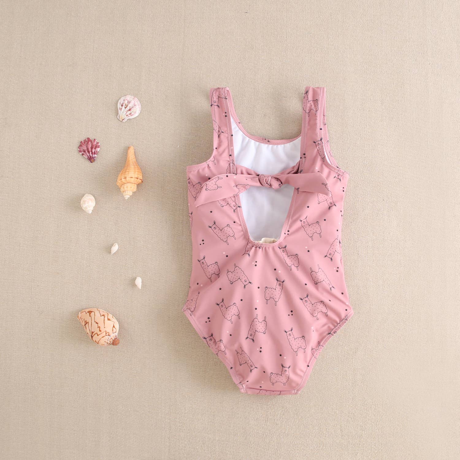 Dadati Lama costume intero bambina rosa 5 anni spandex