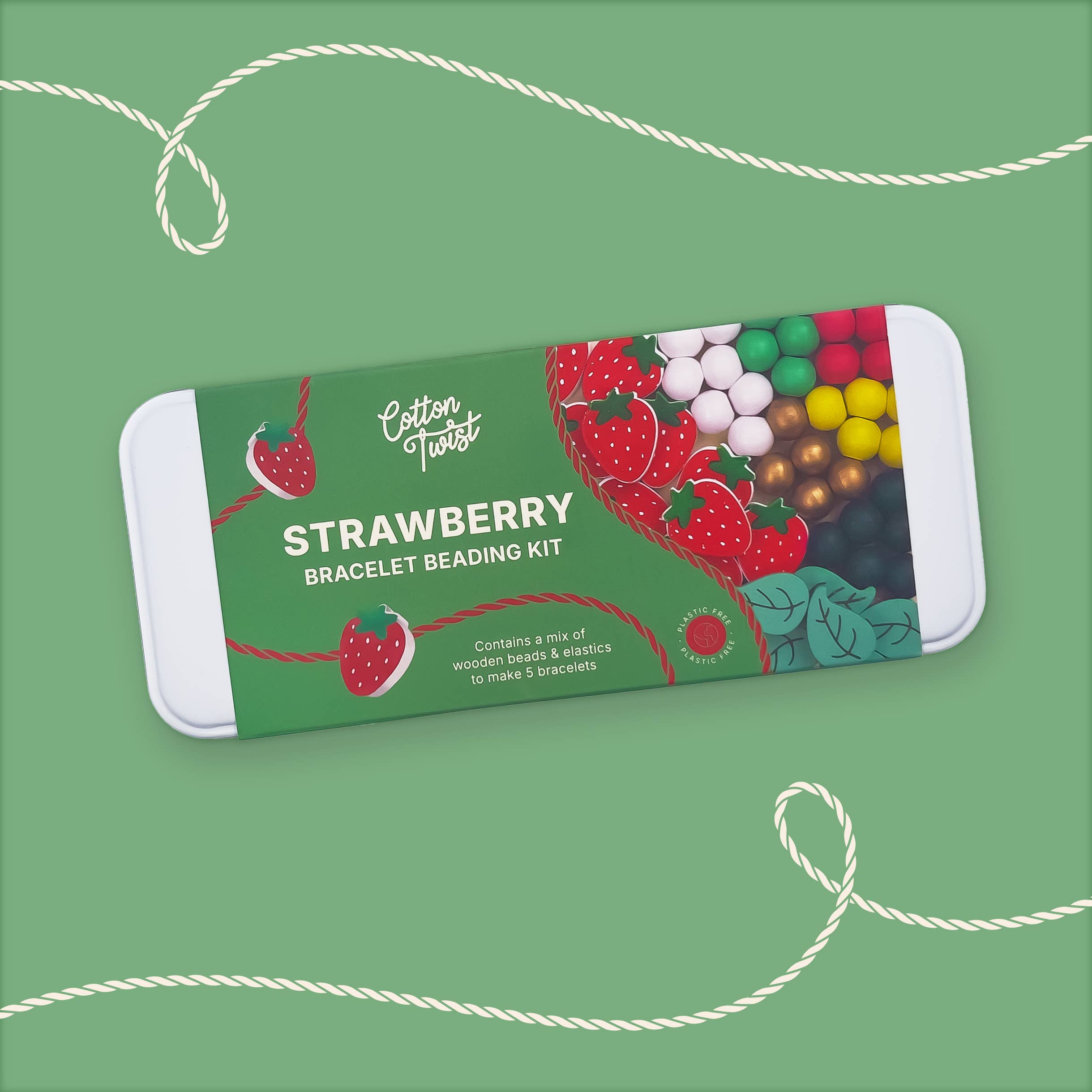 Cotton Twist Strawberry kit braccialetti legno 5 pezzi