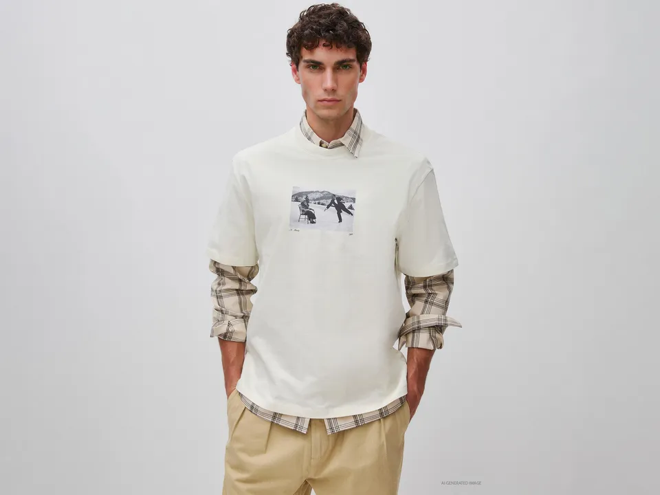 United Colors of Benetton T-shirt Cotone Organico Stampa Relaxed