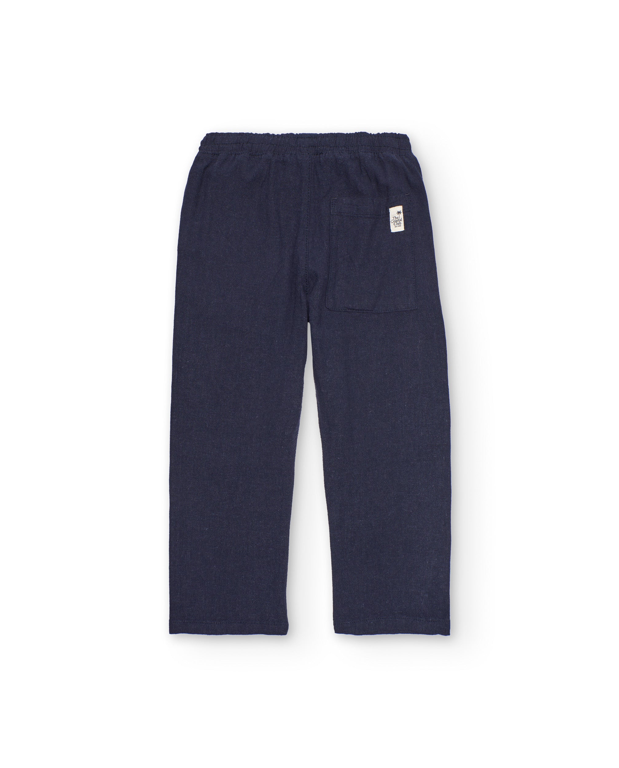TucTuc Pantaloni bambino navy dritti vita elastica