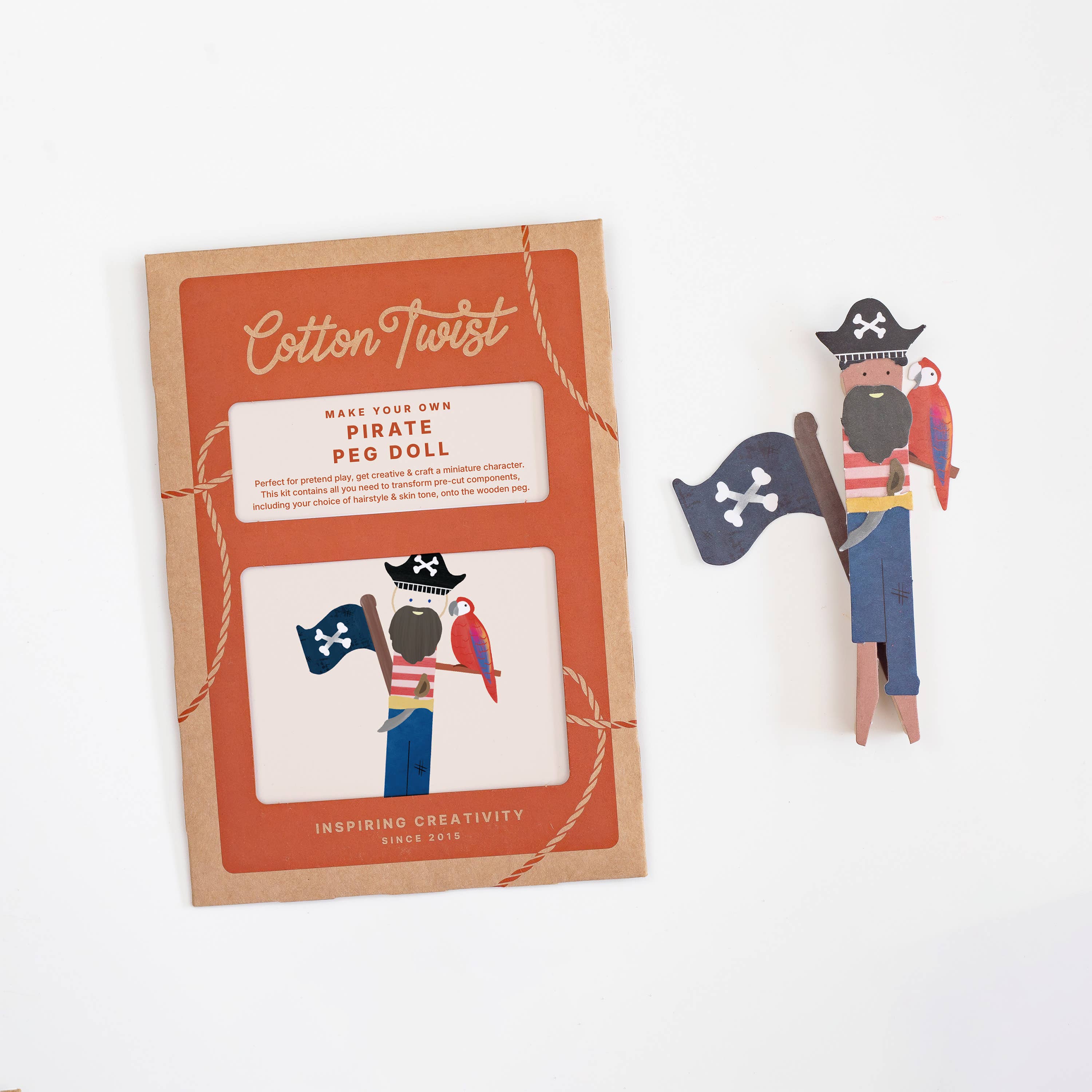 Cotton Twist kit creativo bambola pirata in legno