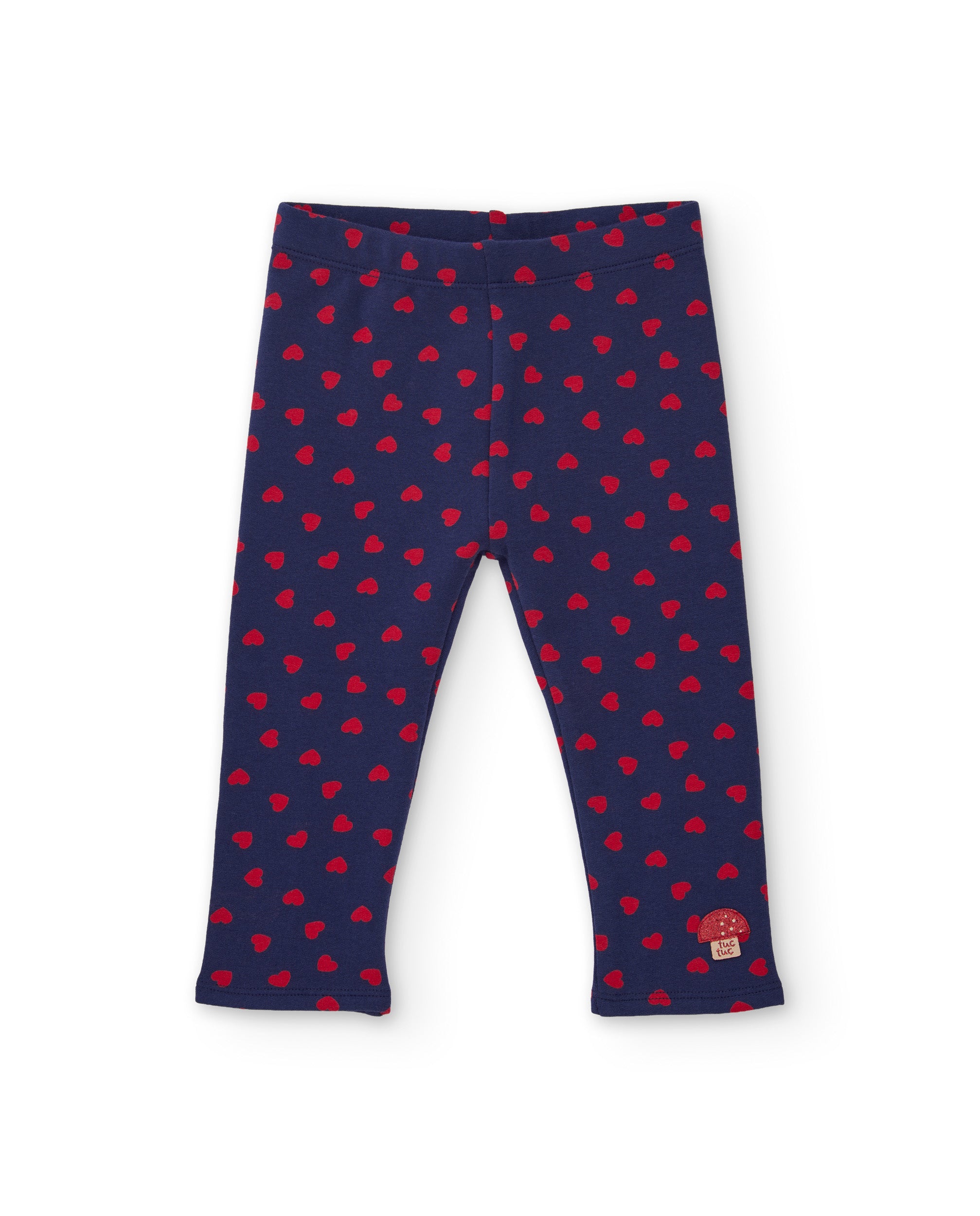 TucTuc Completi Felpa e Leggings Cuori Blu Navy Neonata