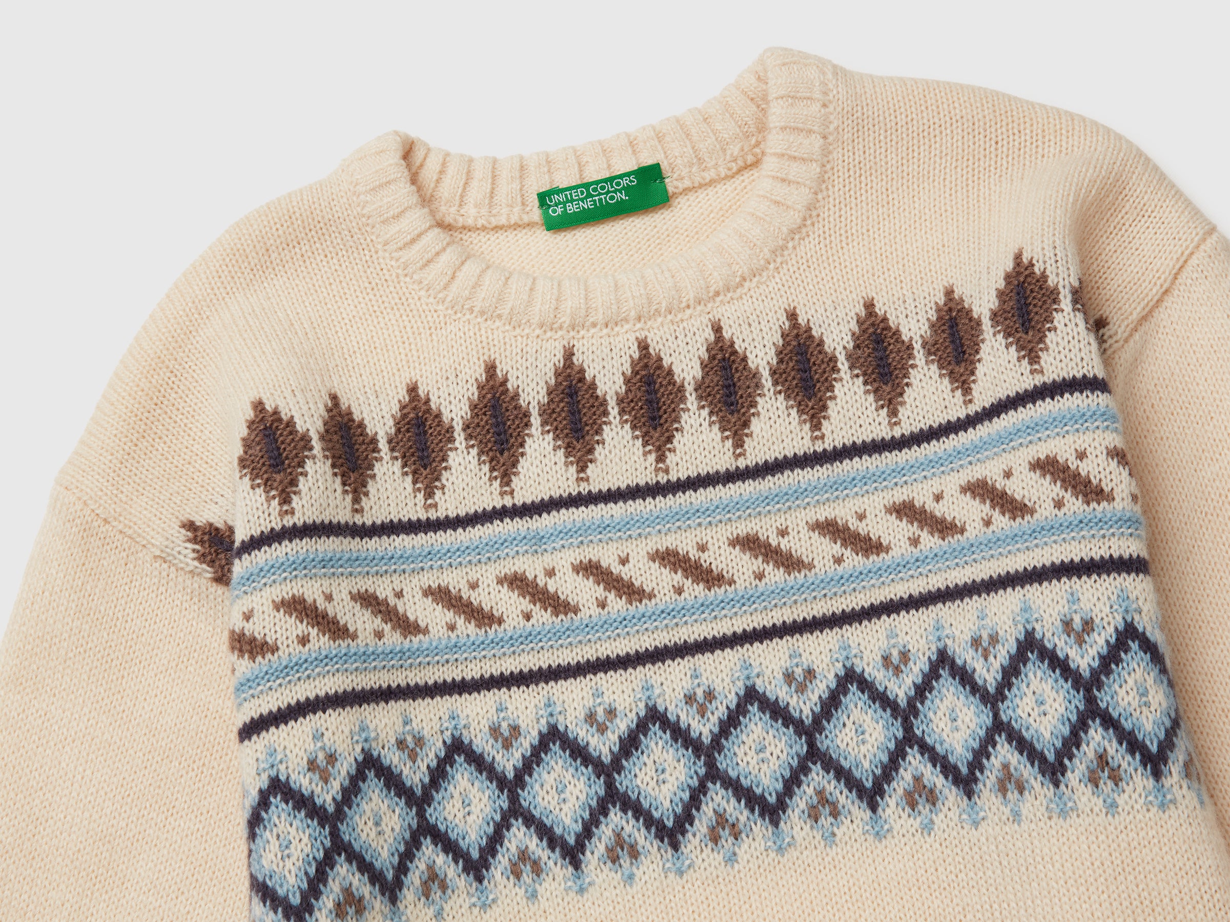 United Colors of Benetton Maglione Jacquard maglia lana bambino