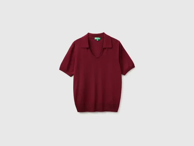United Colors of Benetton maglione manica corta lyocell seta M