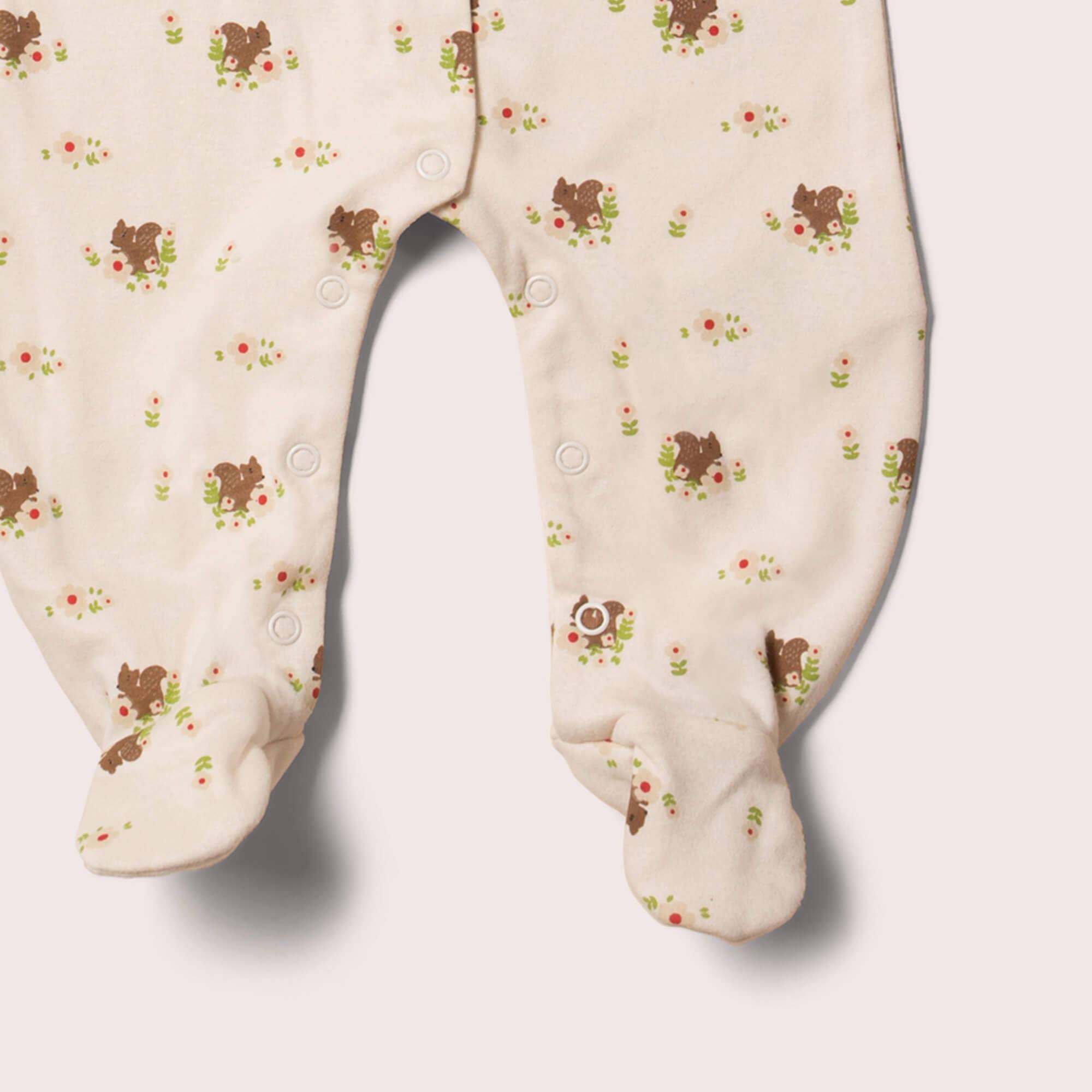 Little Green Radicals tutina scoiattolo cotone bio piedini