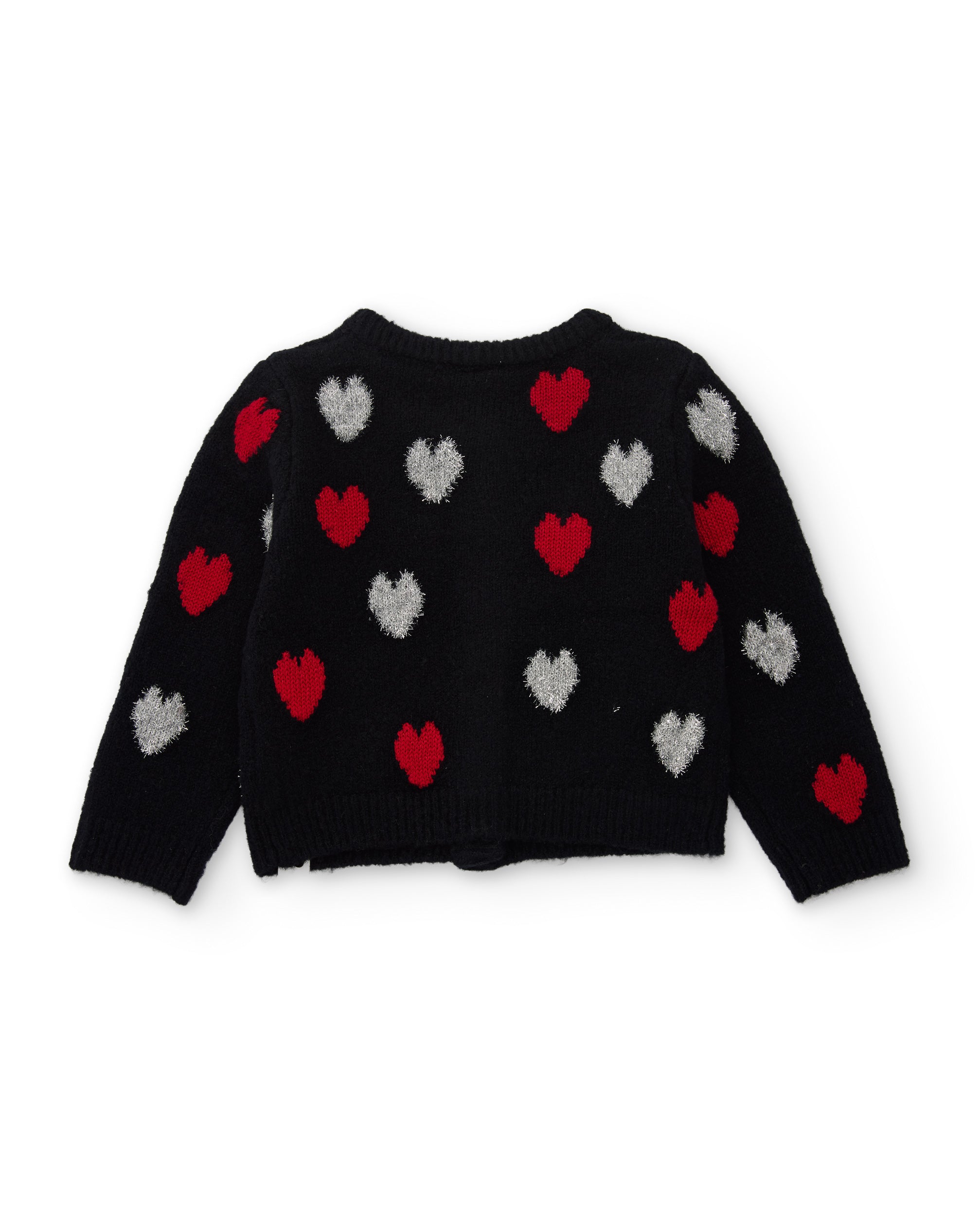 TucTuc Maglioni Cardigan Bambina Nero 4A con Cuori