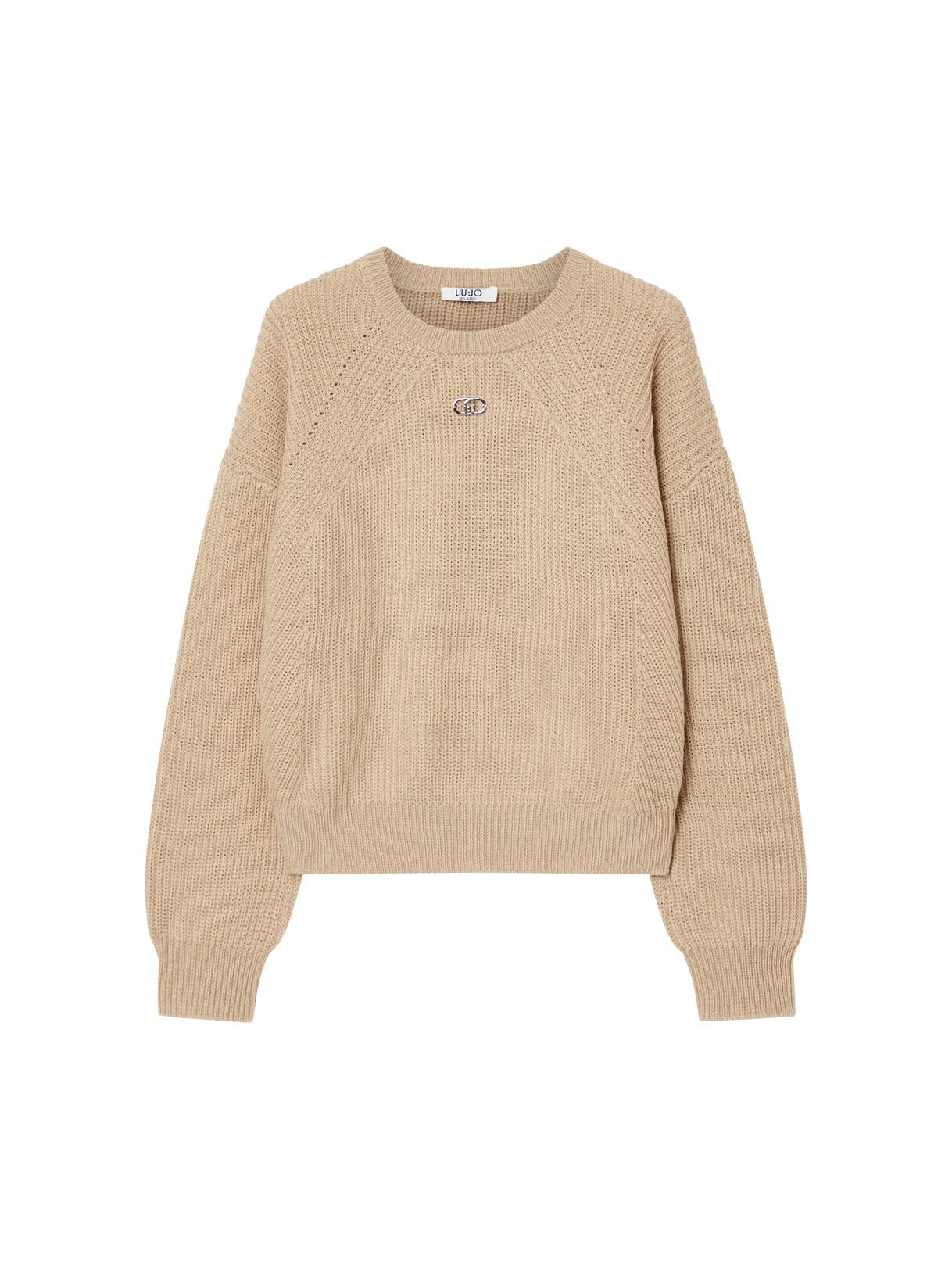 Liu Jo Maglie e Felpe Maglia misto lana maglione L monogram