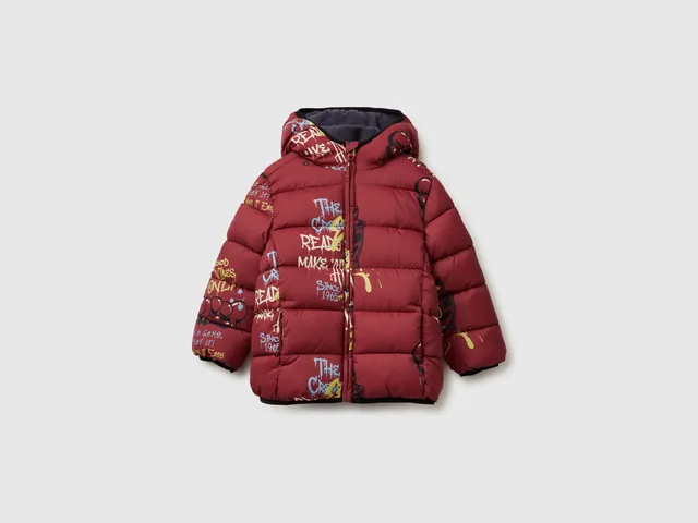 Benetton Giacca Rain Defender fantasia bimbo imbottita