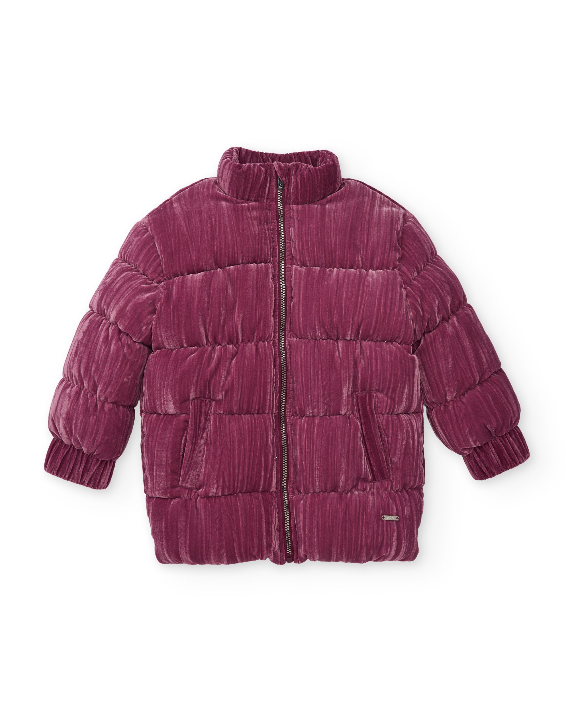 TucTuc Cappotti cappotto bambina viola imbottito velluto