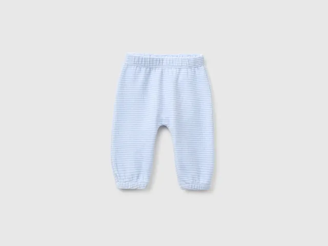 United Colors of Benetton pantaloni neonato ciniglia ricamo cotone