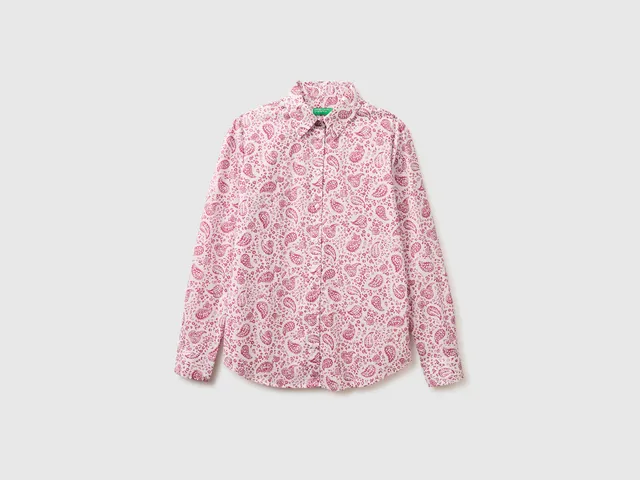 United Colors of Benetton Shirts Camicia Fantasia Cotone M