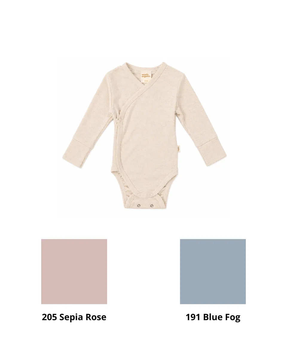 Woolly Organic Wrap Bodysuit body neonato Tencel lino
