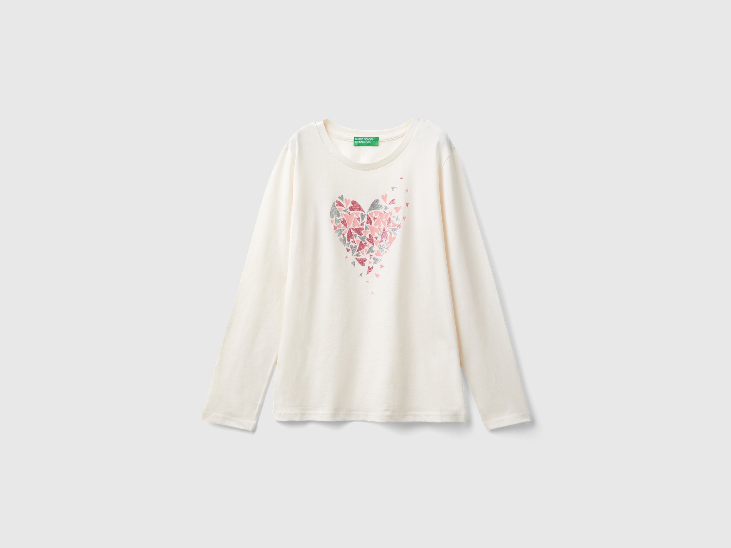 United Colors of Benetton T-Shirt Cotone Organico Maniche Lunghe L