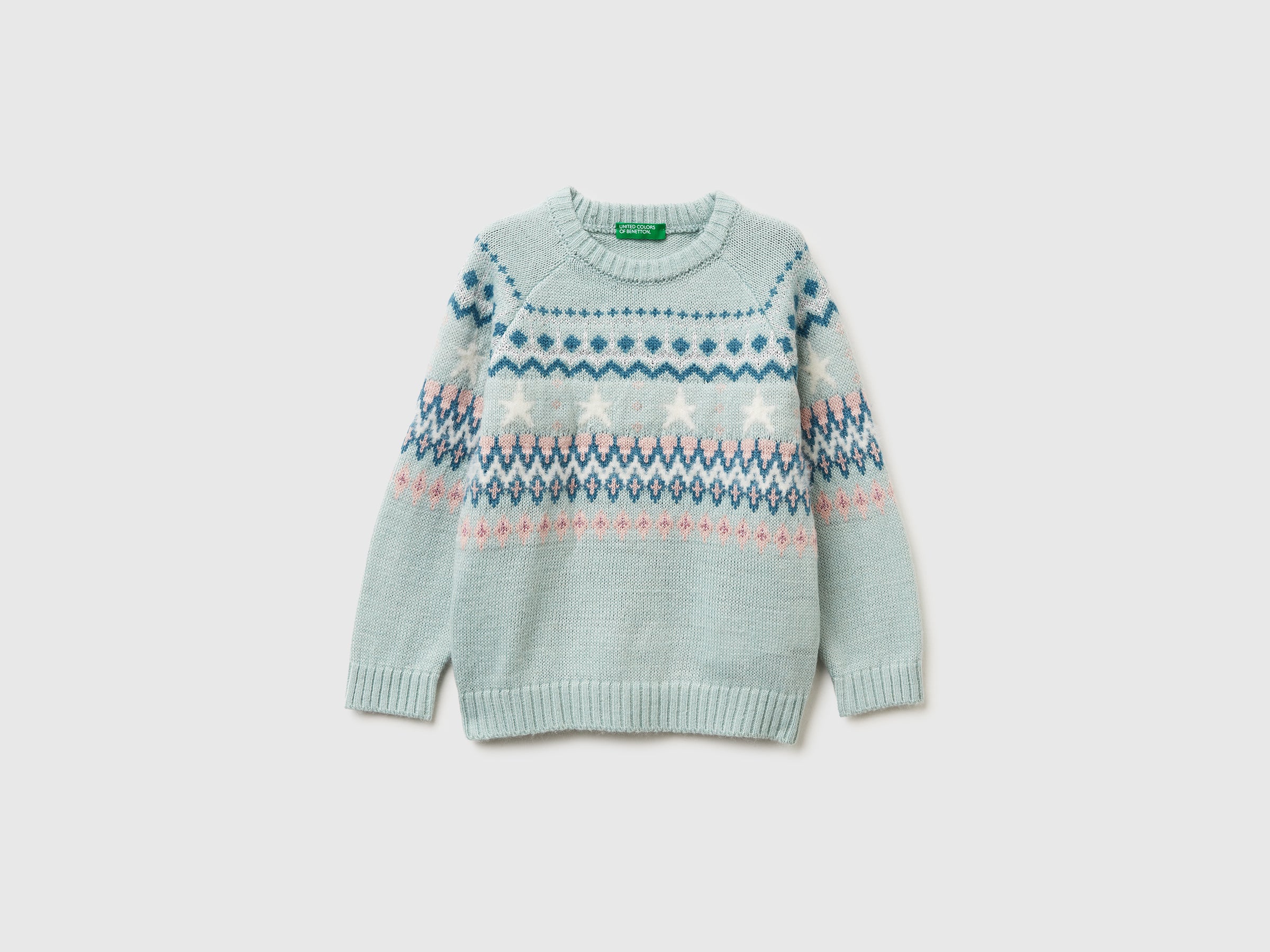 United Colors of Benetton Maglione Jacquard bimbo misto lana