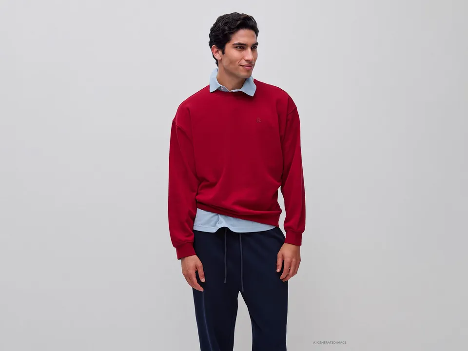 United Colors of Benetton Closed felpa girocollo cotone bio