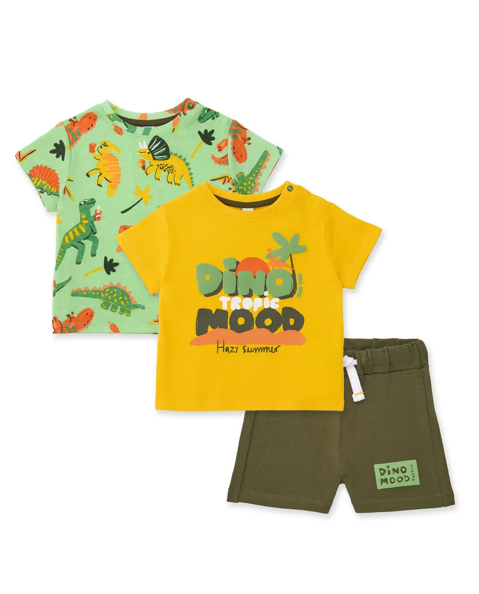 TucTuc Completi Completo bambino verde dinosauri 2 anni
