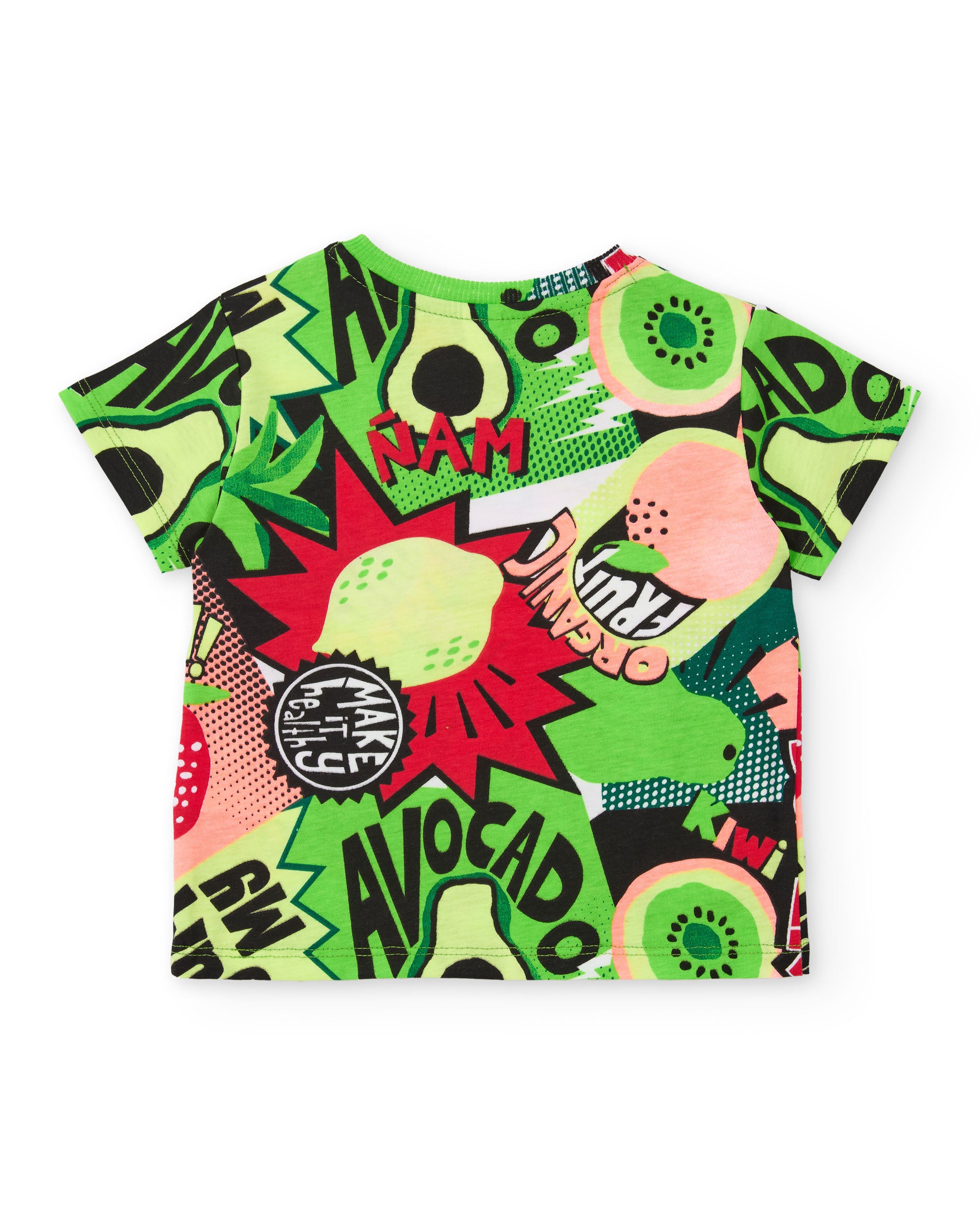 TucTuc Magliette t-shirt bambino verde stampa fumetto