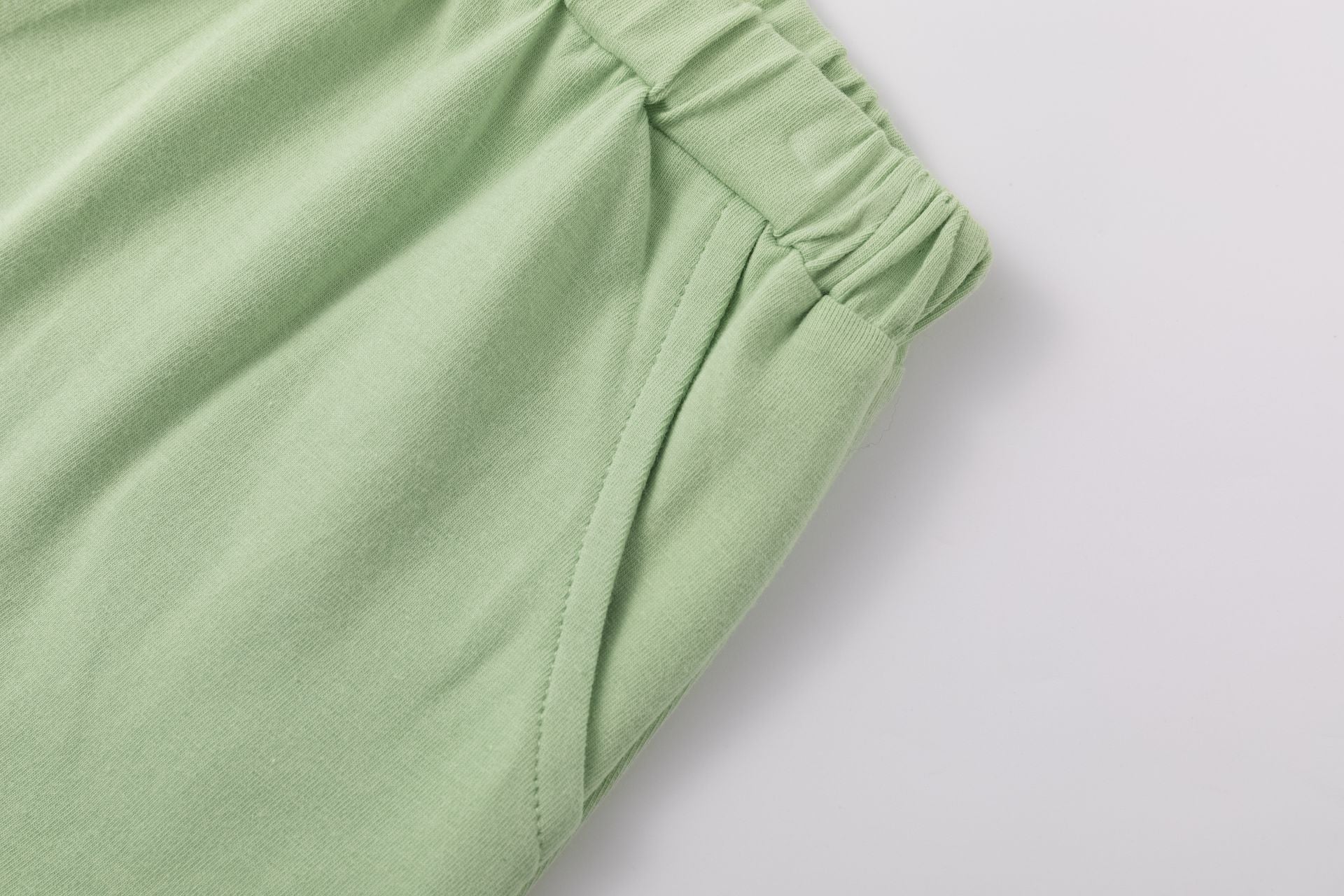 Kokarcia Shorts Verde Chiaro Volant Cotone Bambina 2-6 Anni