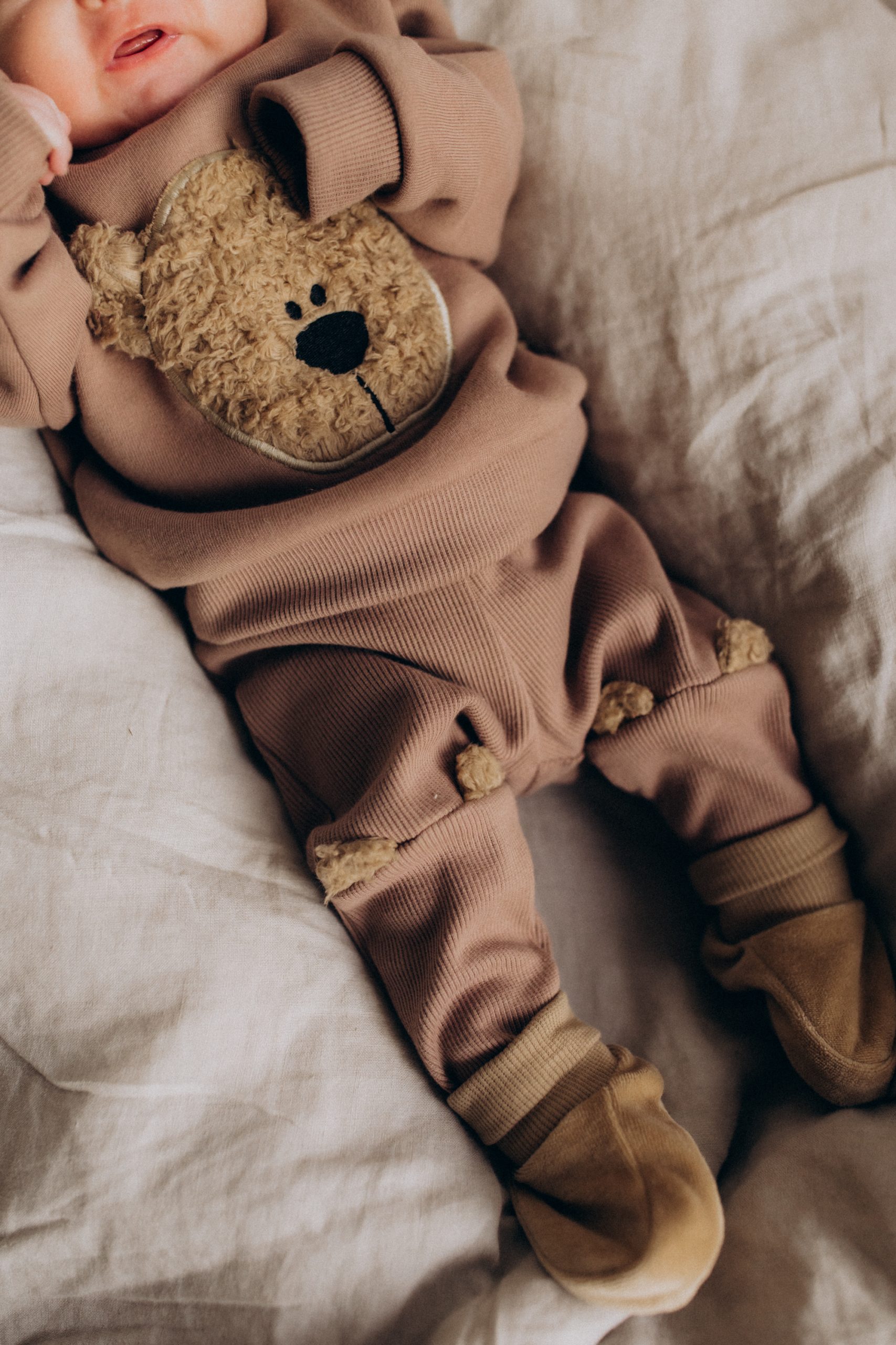 Woolly Organic Leggings Teddy Ears leggings orecchie cotone organico