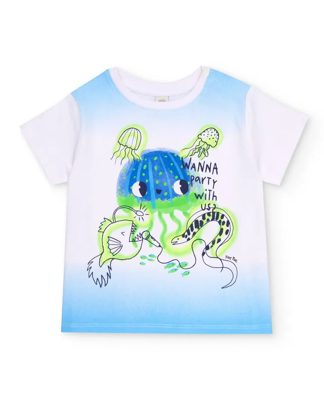 TucTuc Magliette T-shirt Degradé Bianca Neonato