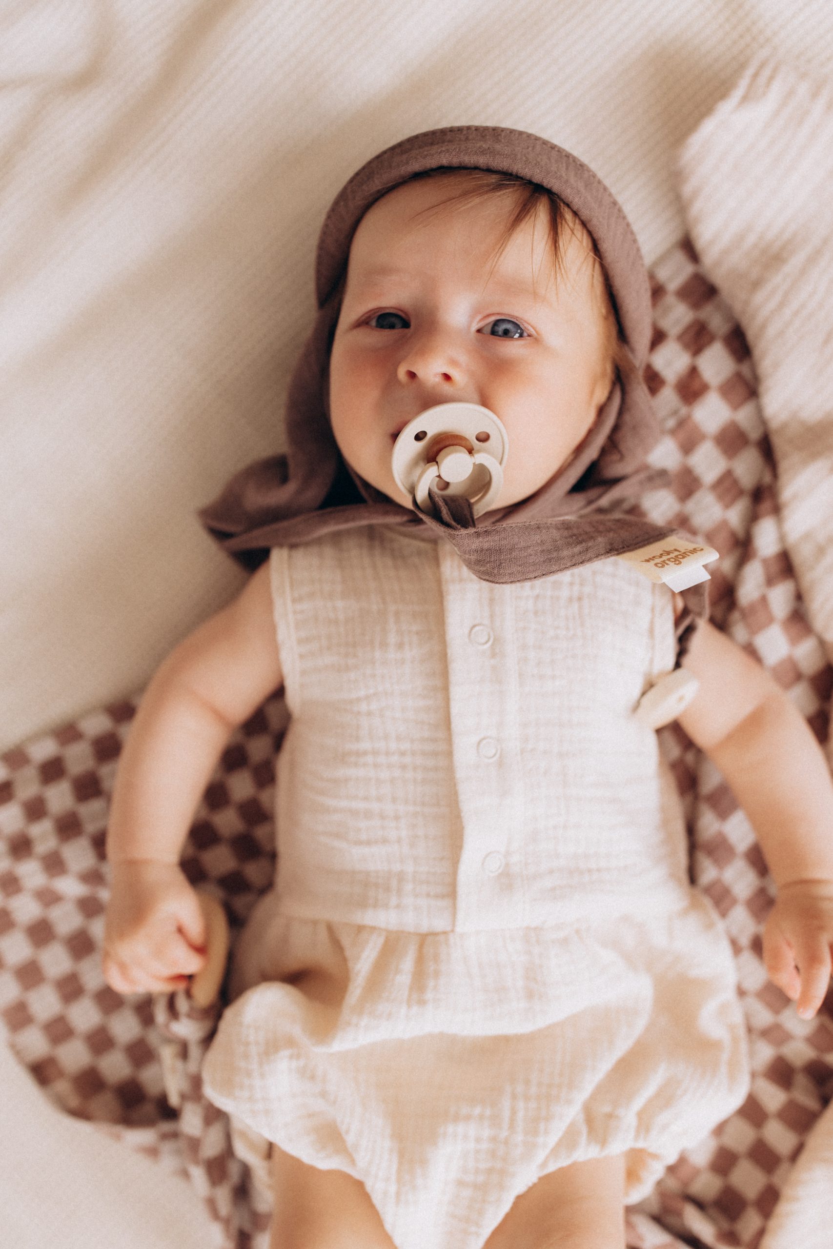 Woolly Organic Muslin Romper pagliaccetto mussola cotone organico