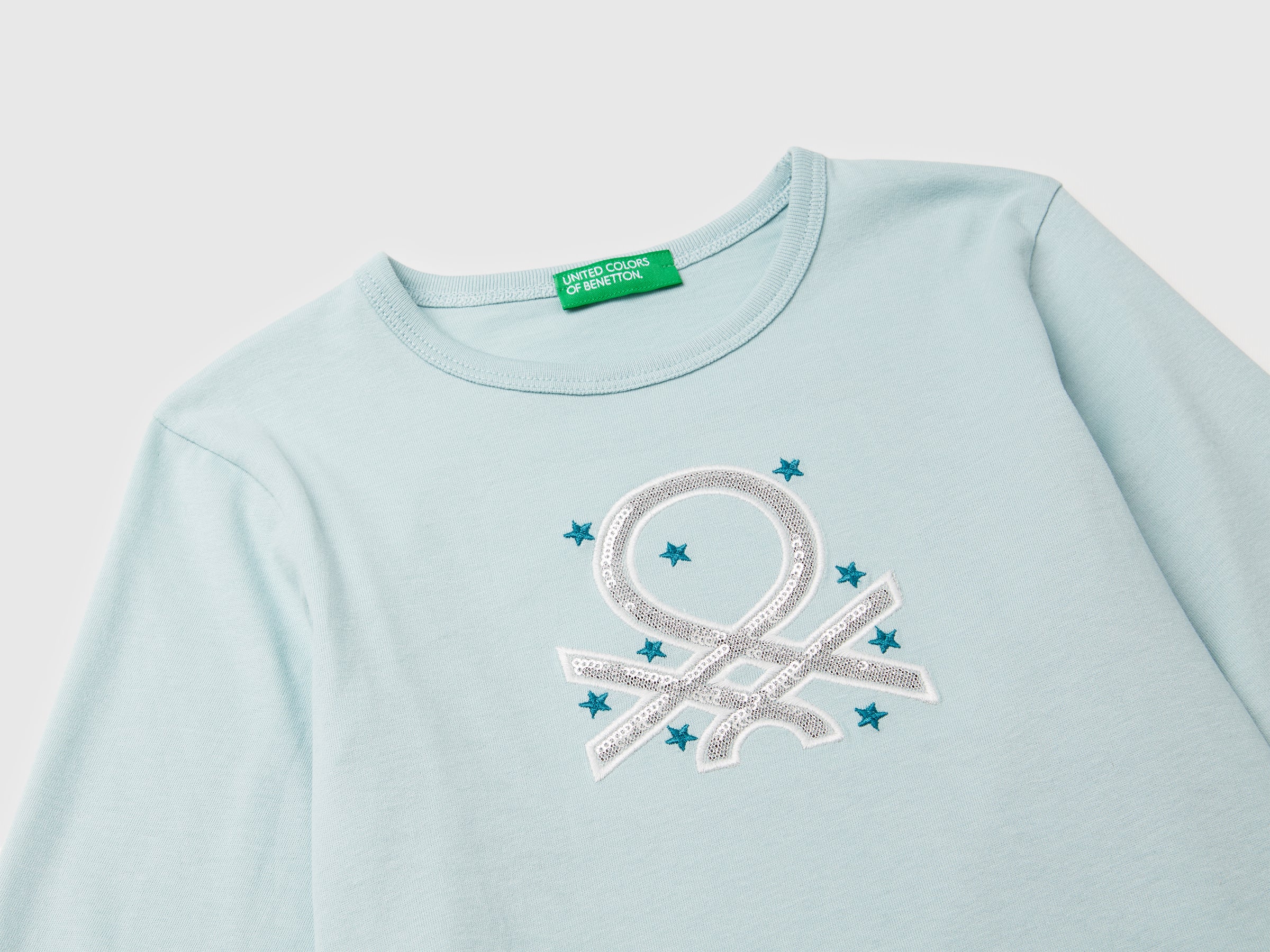 United Colors of Benetton maglietta paillettes 104 organico